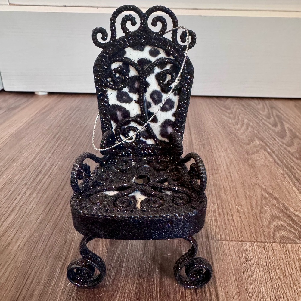 Christmas Animal Print Sparkly Chair Ornament